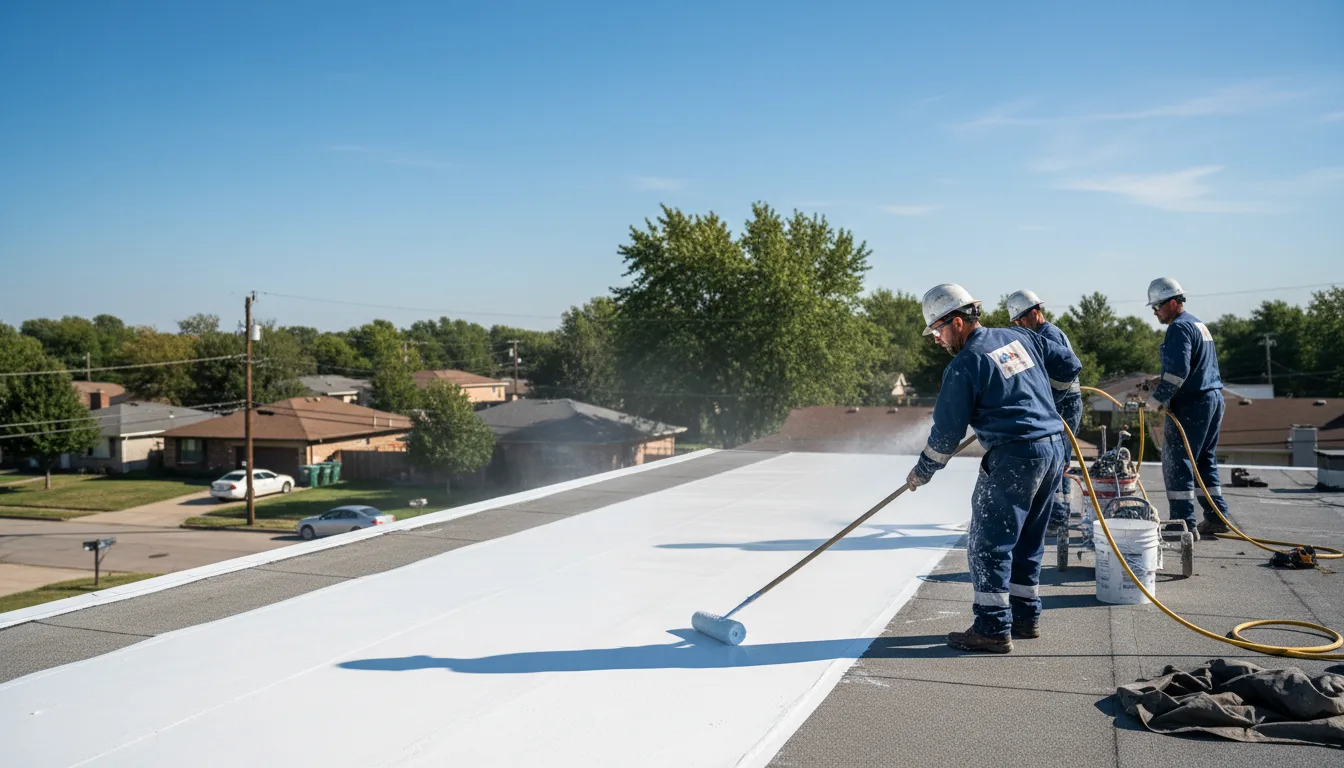 Commercial roof coating in Dexter, IA near me